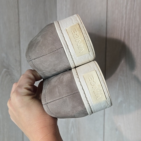 Vince Women Leather Platform Zip front Sneakers shoes sz 8.5M - Picture 6 of 10